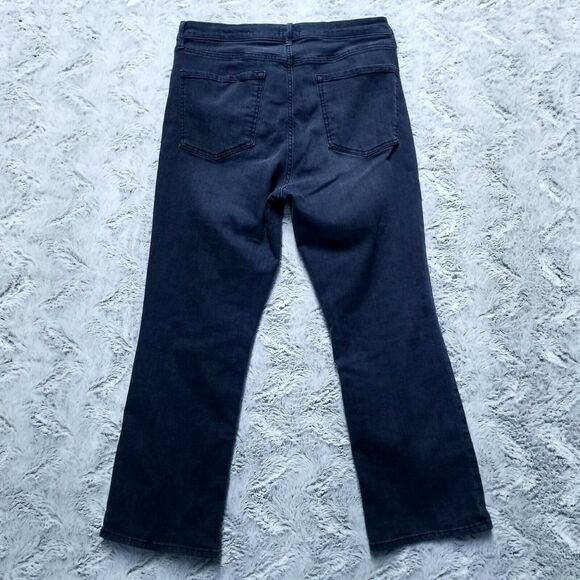 Jessica Simpson Jeans Womens 12/31 Black High Rise Crop Boot Dark Wash Denim - Picture 2 of 12